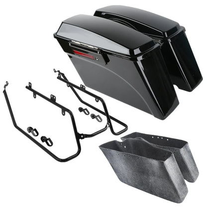 Hard Saddlebags with Conversion Brackets for 2008-2017 Dyna Fat Bob