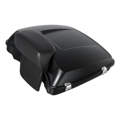 Razor Trunk Backrest Pad Mount Rack in Matte Black for Harley Touring 2014-2026