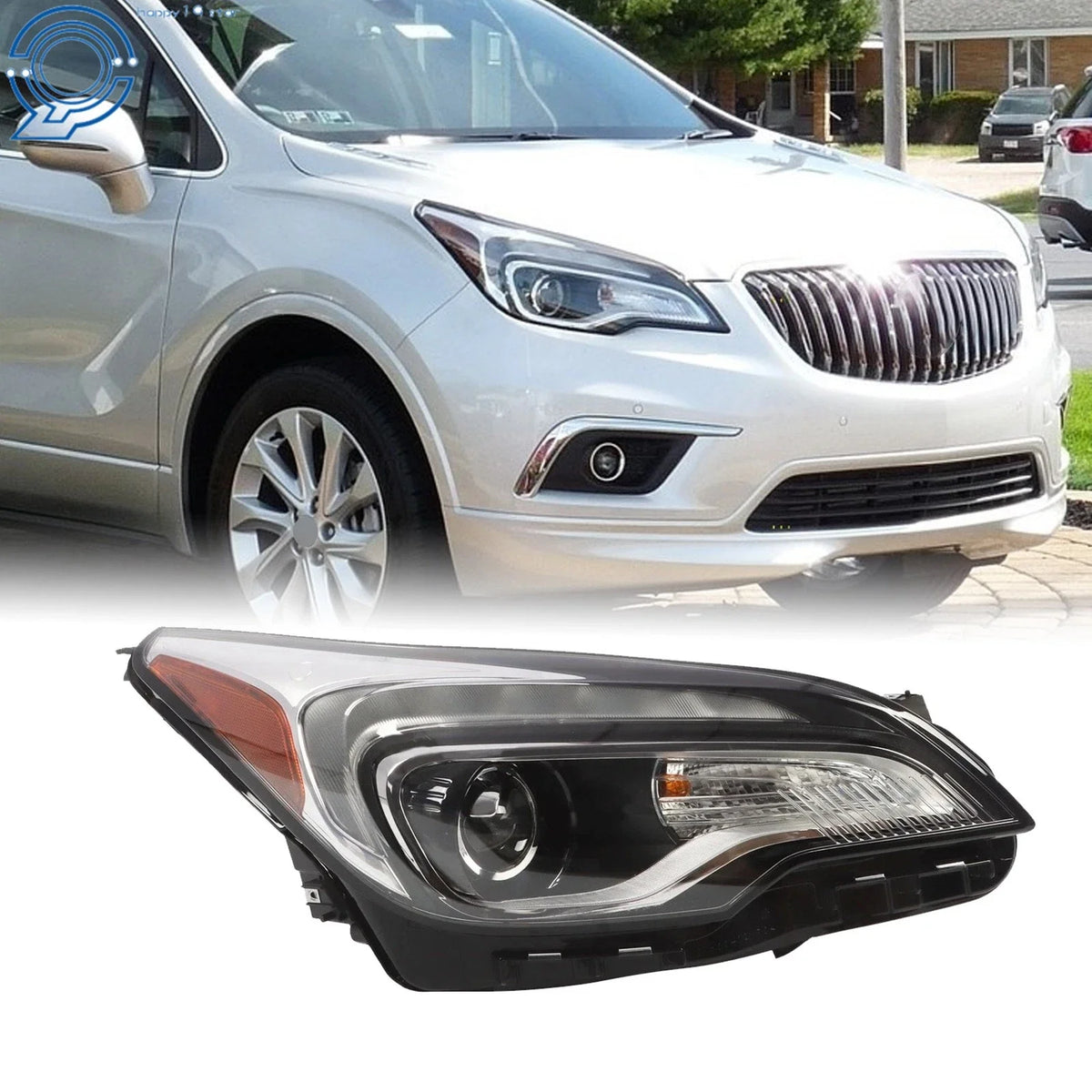 Headlight for Buick Envision (2016–2020) Halogen with LED DRL Right Side