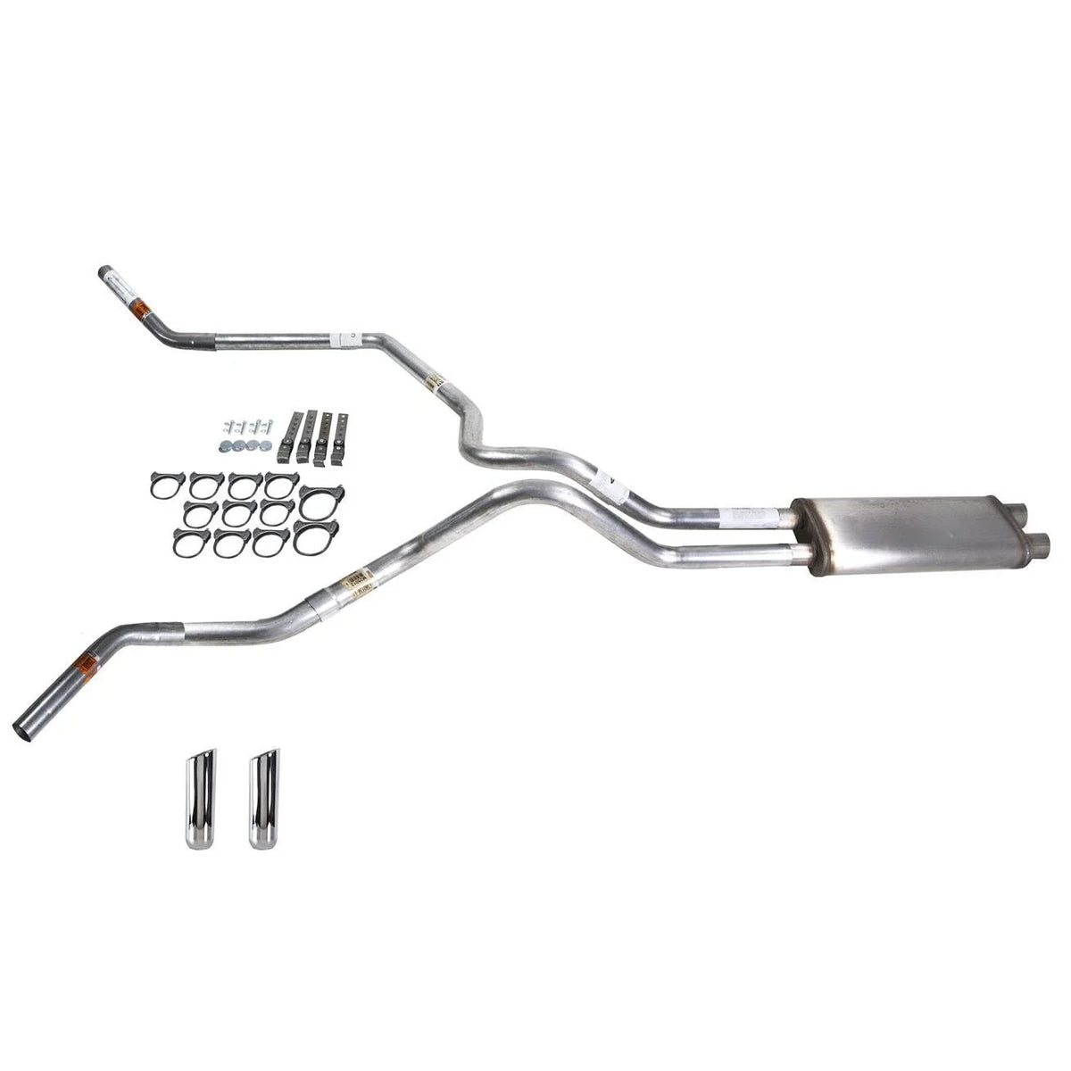 Dual Exhaust Pipe for Tundra (2000–2007) - Stainless Muffler, Corner Exit