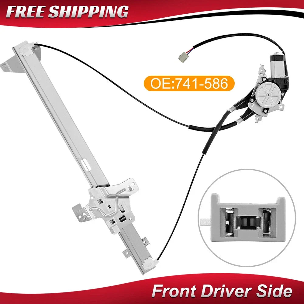 Front Left Window Regulator Assembly with Motor for Ford E-Series 2004-2014