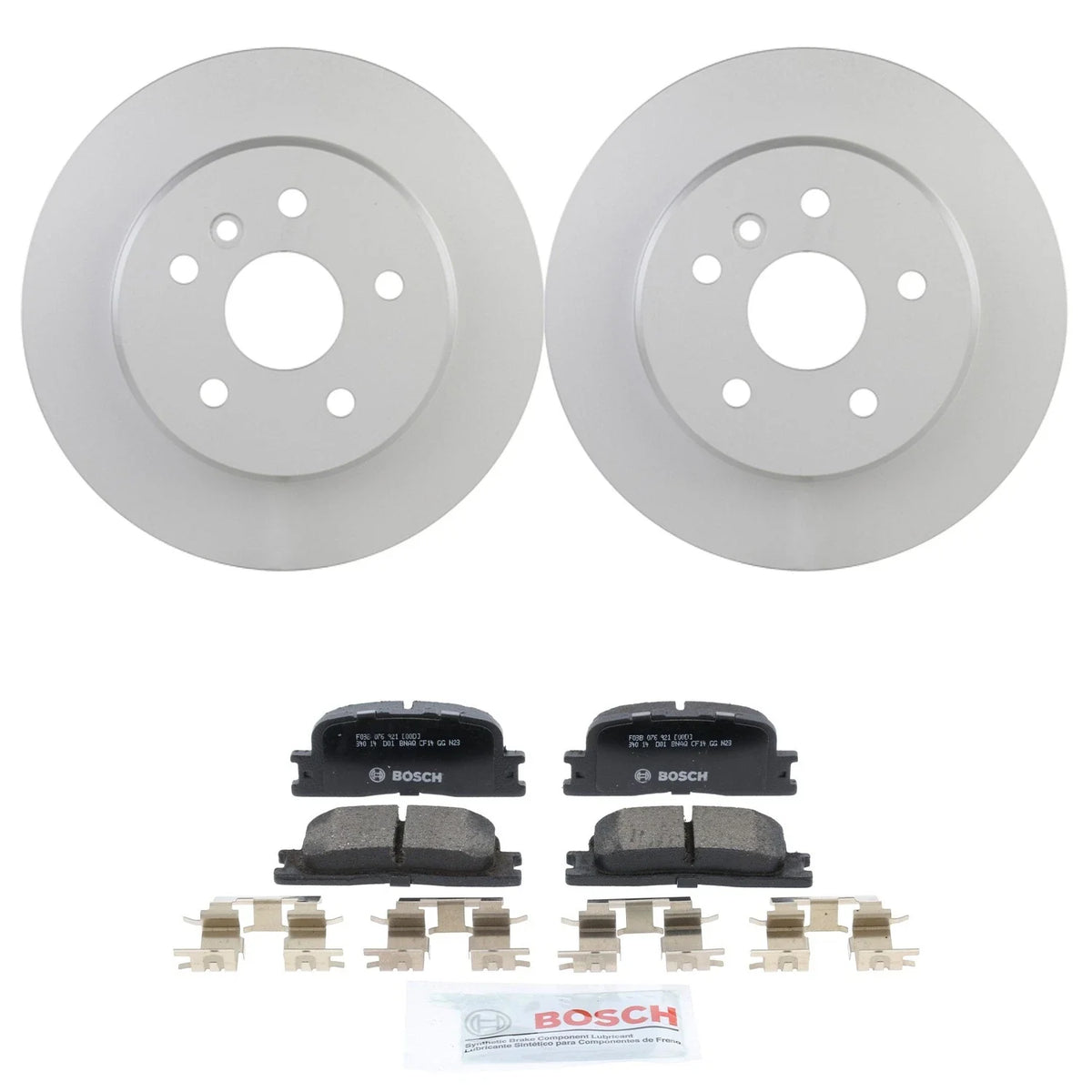 Bosch QuietCast Rear Rotors & Ceramic Brake Pads for Lexus RX300 (1999–2003)