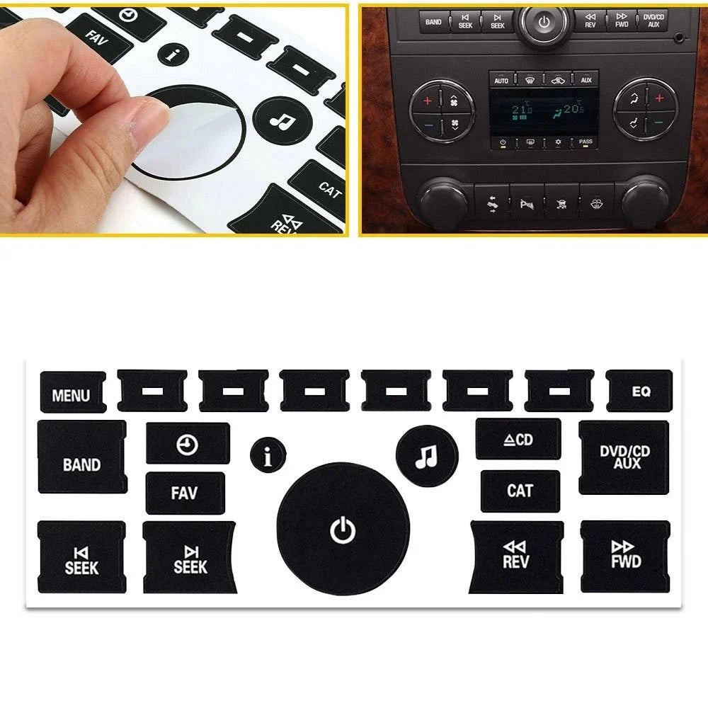 Radio Control Knob Repair Decals for GM GMC Chevy Buick