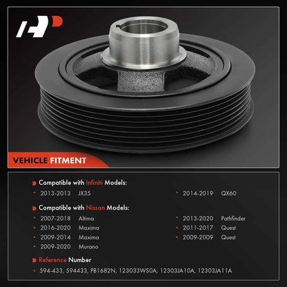 Harmonic Balancer for Murano (2009–2020), Altima, Nissan Maxima