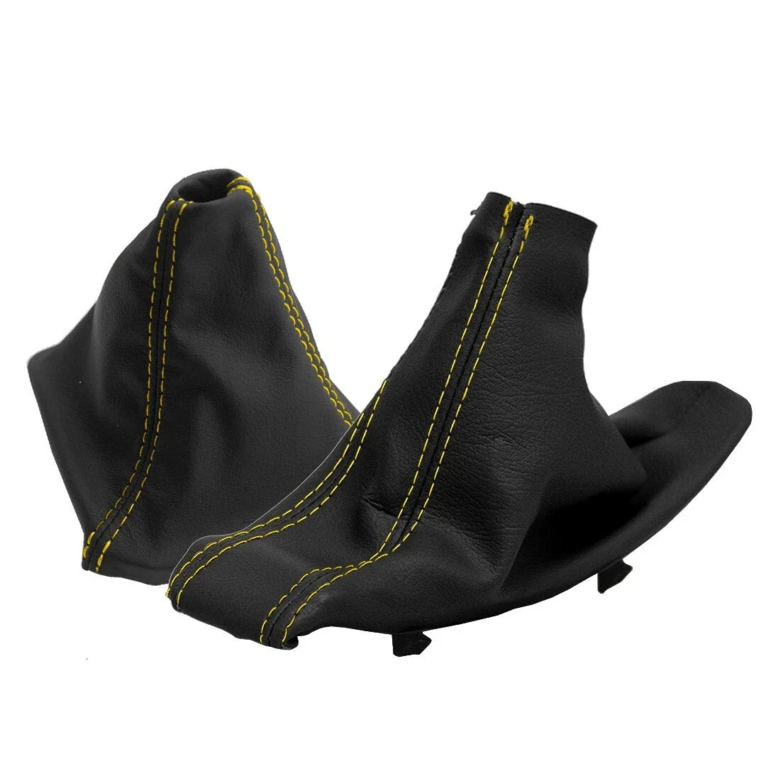 Manual & E Brake Boot Set for BMW E36 (1992–1999) Yellow Stitch