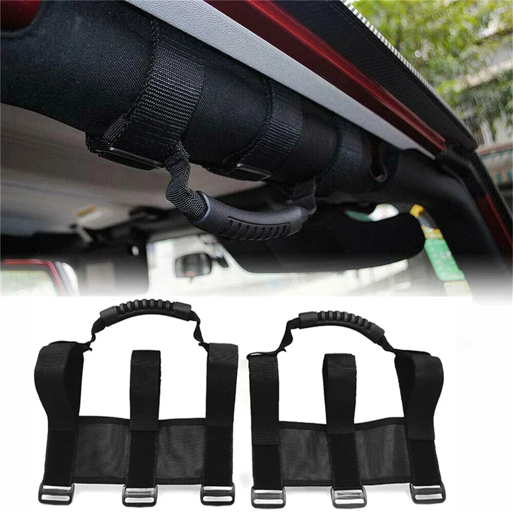ATV & UTV Roll Bar Adjustable Grab Handle Straps - Universal Fit