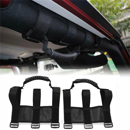 ATV & UTV Roll Bar Adjustable Grab Handle Straps - Universal Fit