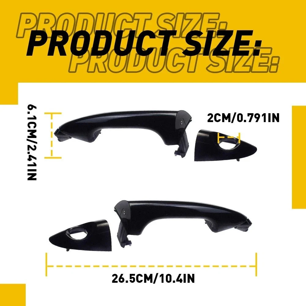 Outer Door Handle Pair - 2X for Hyundai Accent 2012-2017