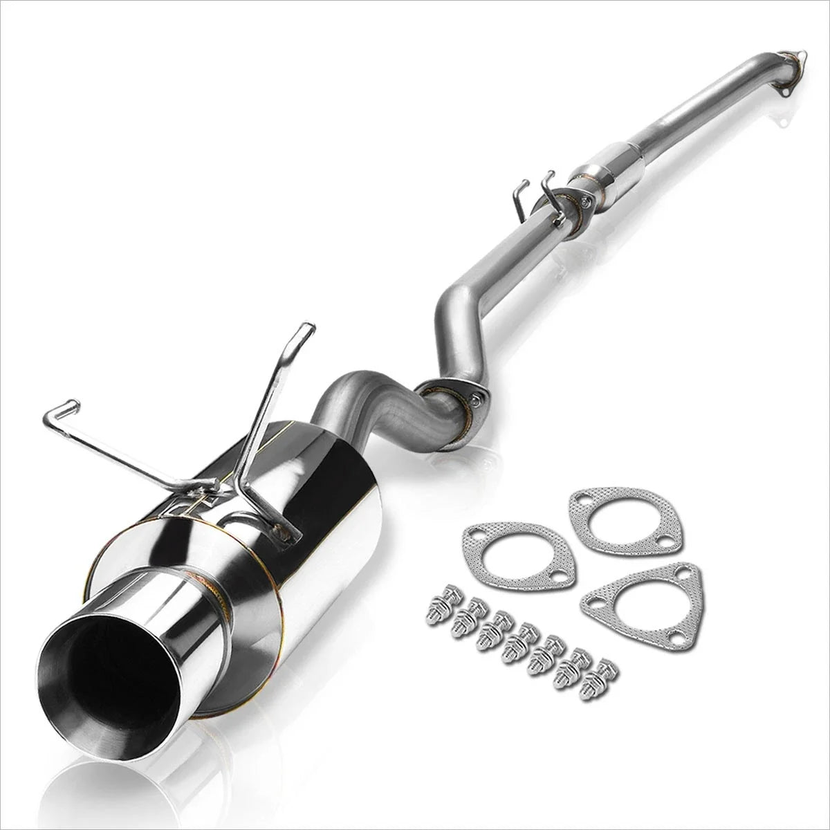 4" Rolled Tip Muffler Racing Catback Exhaust for Honda Civic Si EP3 (2002–2005)