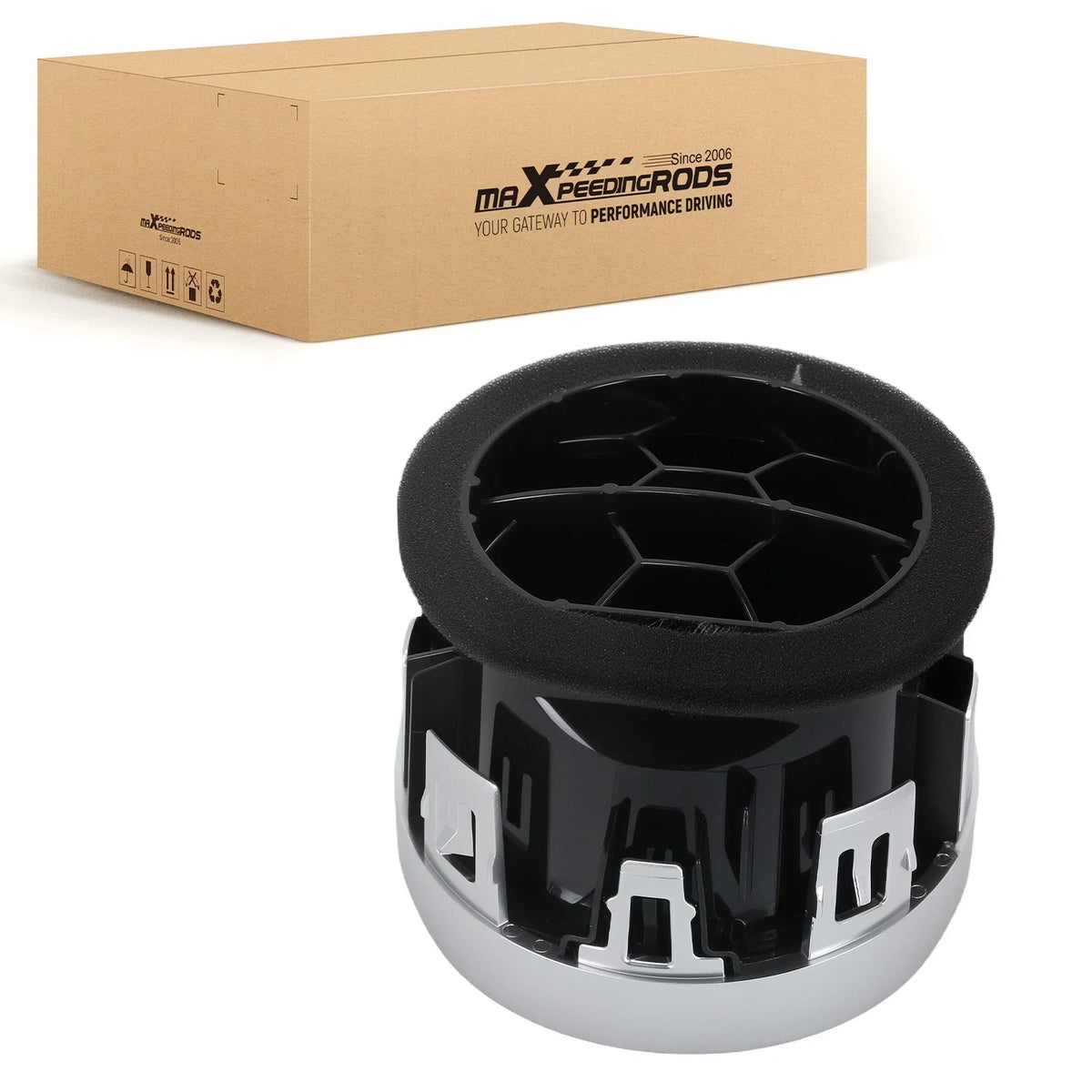 A/C Center Vent FR3Z19893AE Silver Black for Ford Mustang 2015-2020
