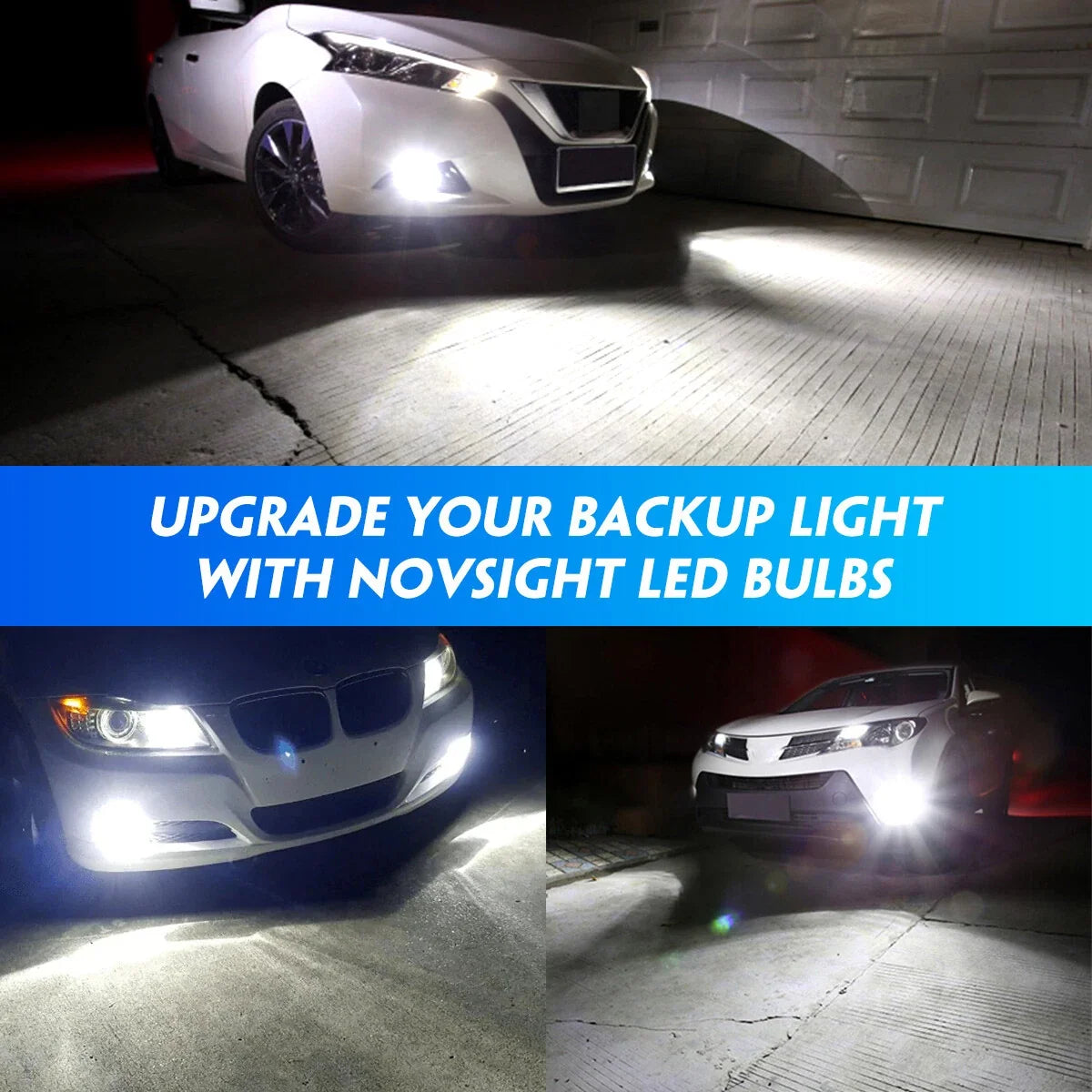 Universal 2X 9006 LED Brake Tail Turn Signal Light Bulb 3600LM