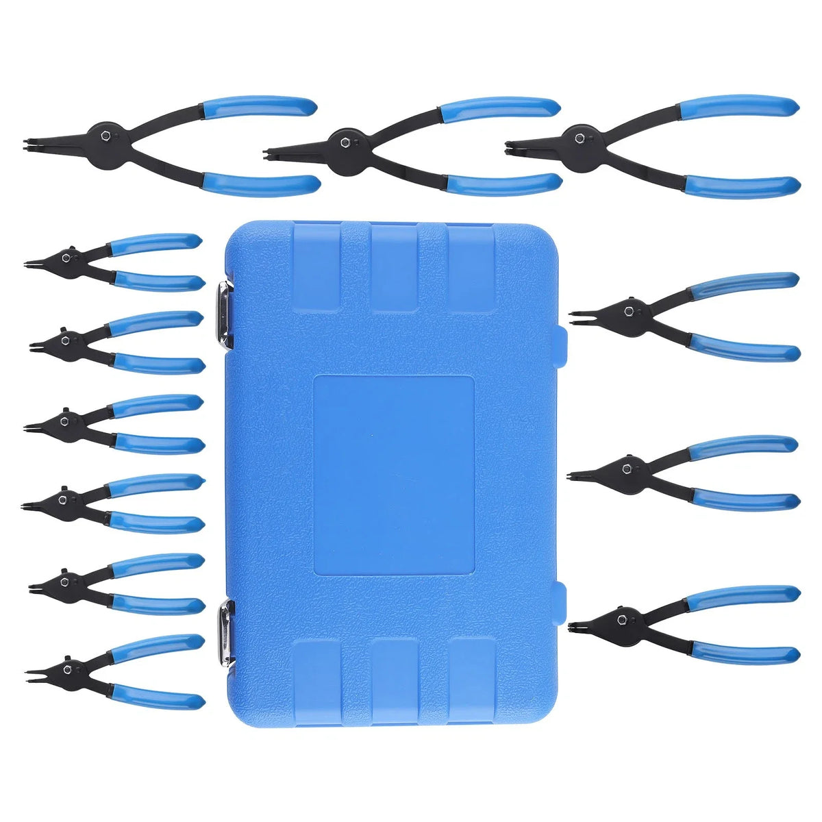 12pc Snap Ring Pliers Set for Automotive (0.038-0.090 in, 3 Angles)