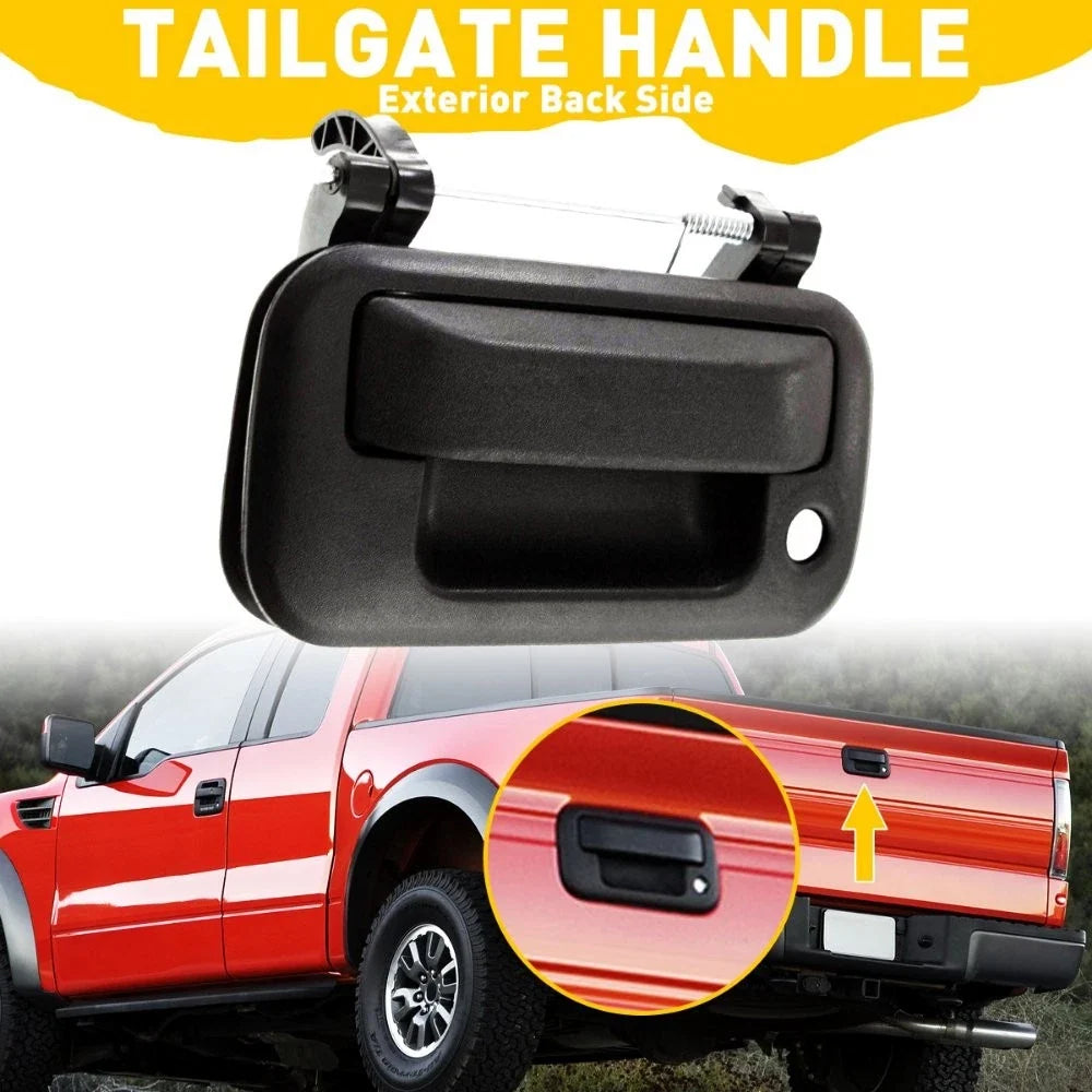Tailgate Handle for Ford F-150 (2004–2013) Black Lever Smooth Housing