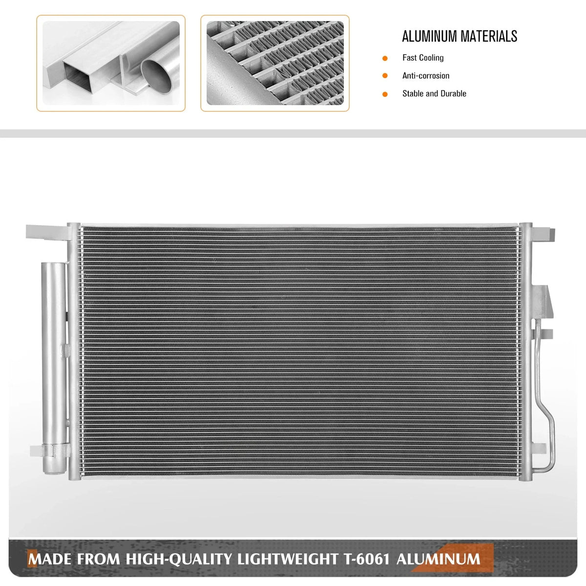 OE Style Aluminum A/C Condenser for Hyundai Tucson 2.0L (2016-2018)