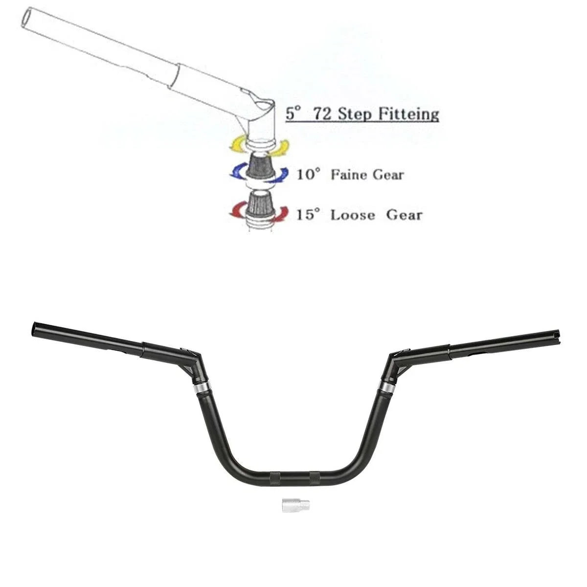 10" Rise 1-1/4" Handlebar for Harley Softail FXSTB FXSTC FXSTD 2000-2023