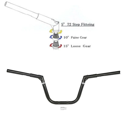 10" Rise 1-1/4" Handlebar for Harley Softail FXSTB FXSTC FXSTD 2000-2023