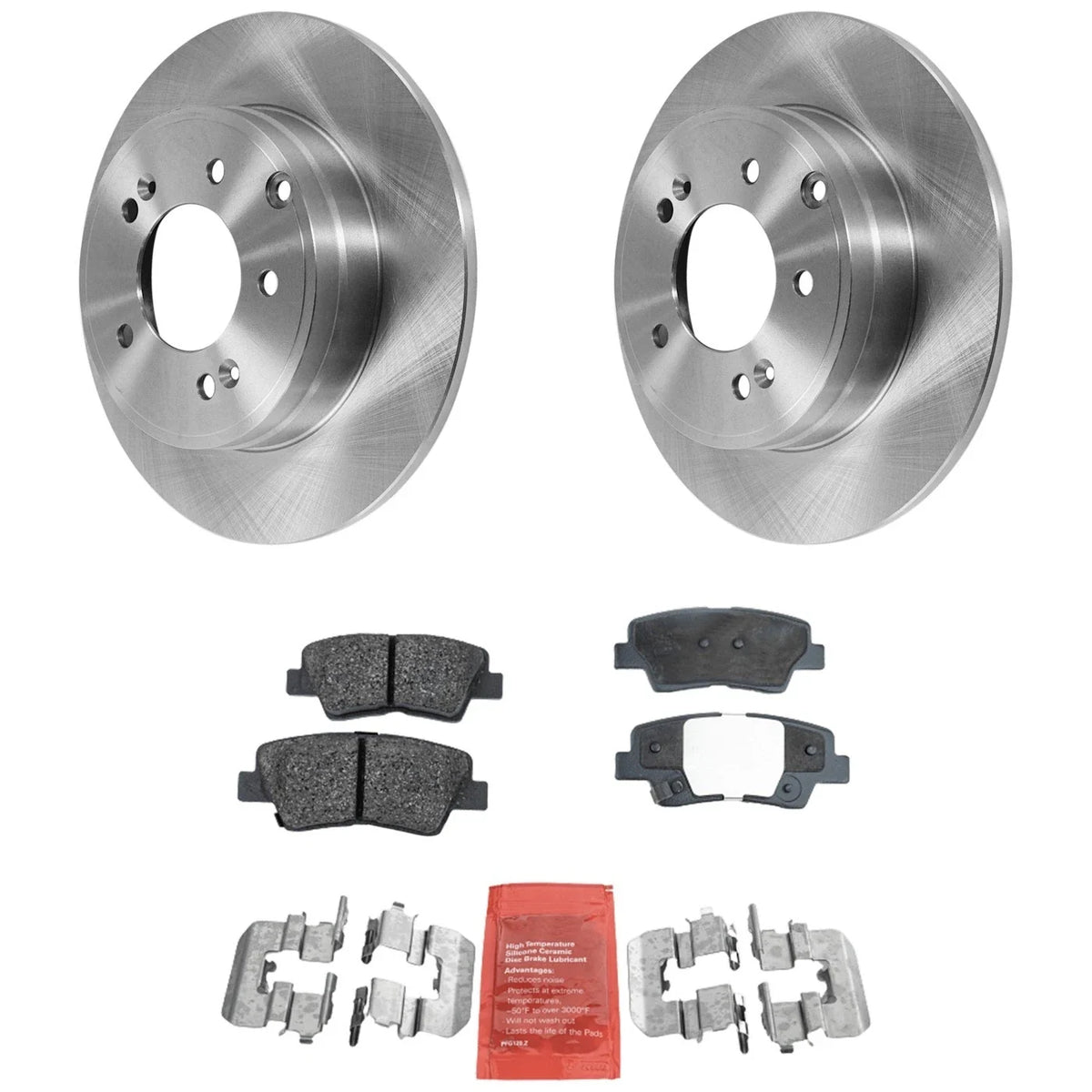 Rear Brake Rotor and Pad Kit for 2008-2010 Hyundai Sonata 2-Wheel