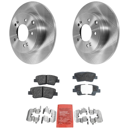 Rear Brake Rotor and Pad Kit for 2008-2010 Hyundai Sonata 2-Wheel