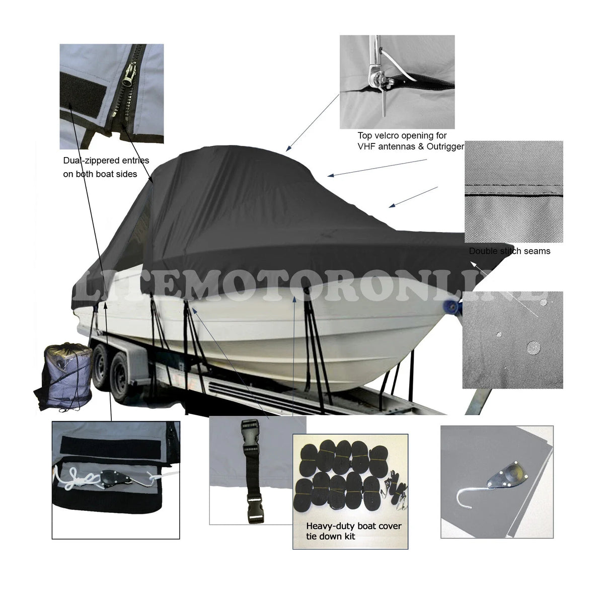 Boat Cover for Sea Fox 226 Commander (Pro)