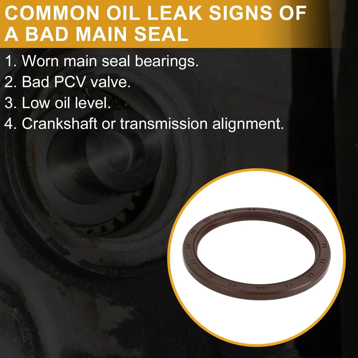 Rear Oil Seal for Crankshaft - Dodge Avenger (1995-1999)