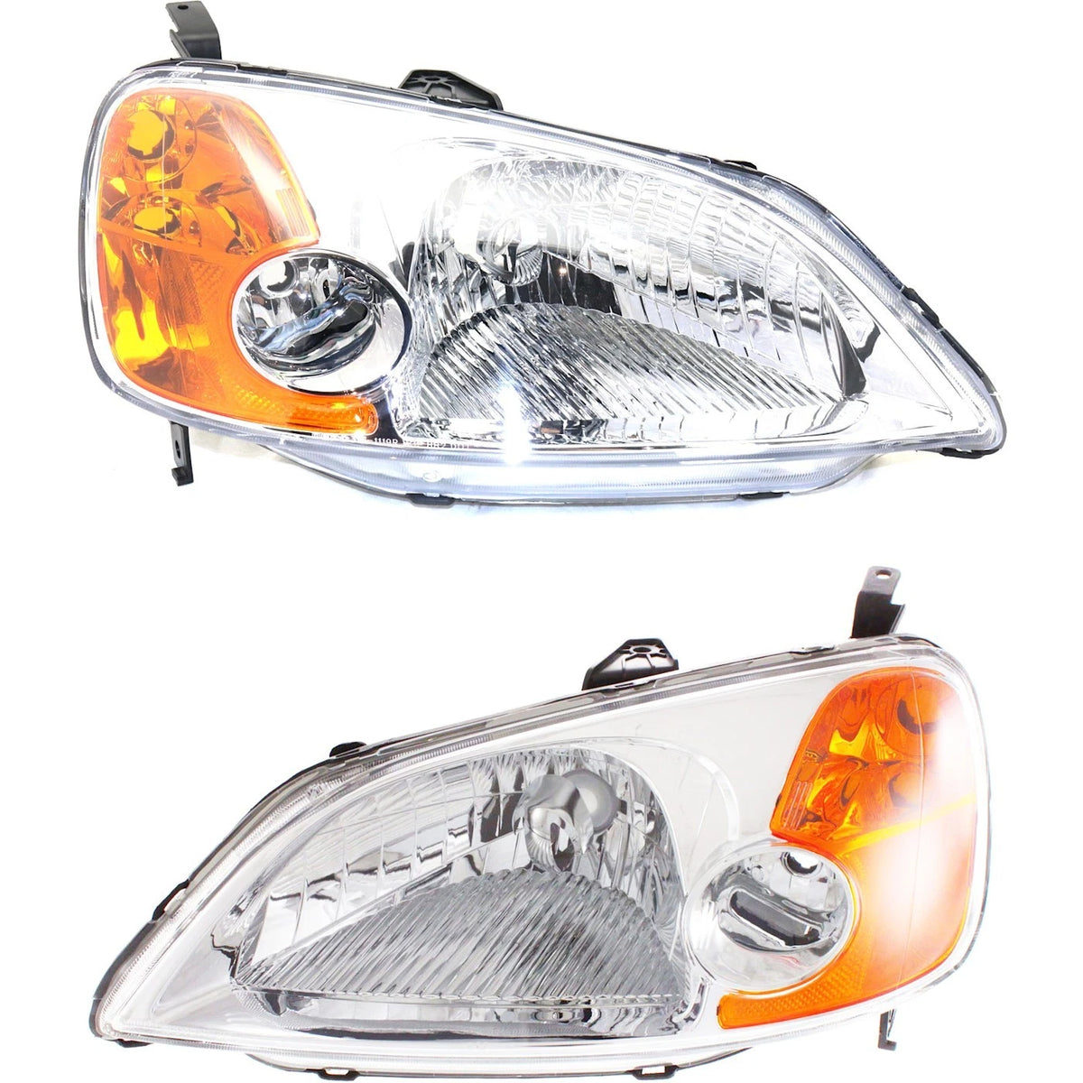 Headlight Set for Honda Civic (2001–2003) Halogen CAPA