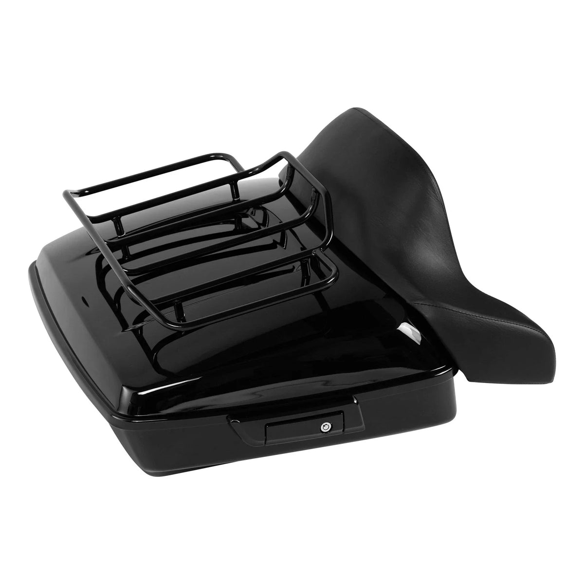 Trunk Backrest Pad - Black Chopped for Harley Touring 2014 to 2026