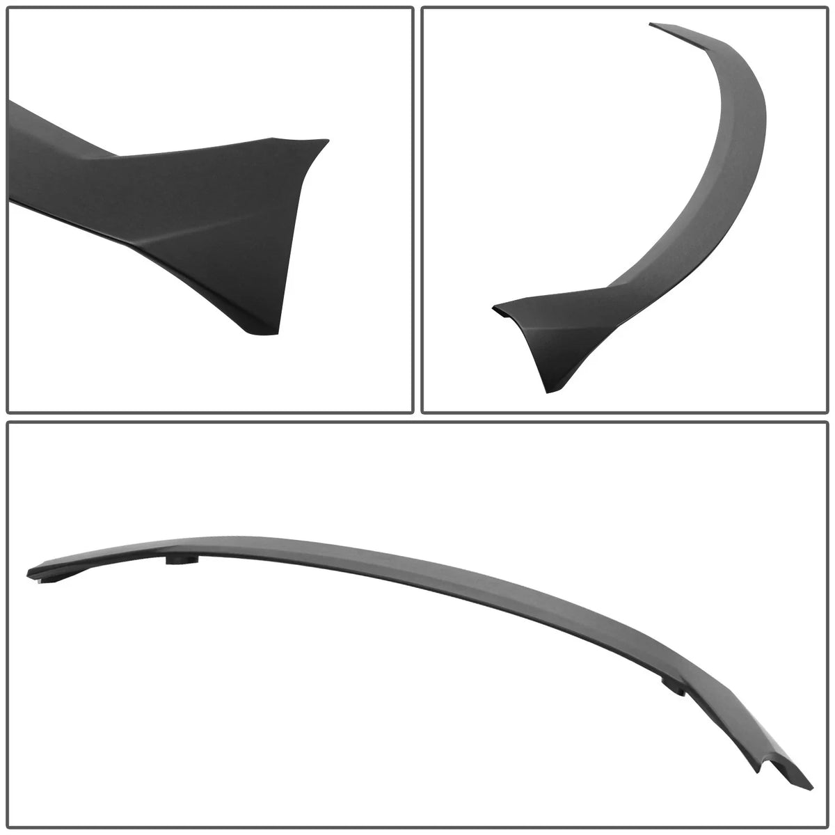 3X Matte Black Tailgate Splitters for Tesla Model 3 (2017–2022)