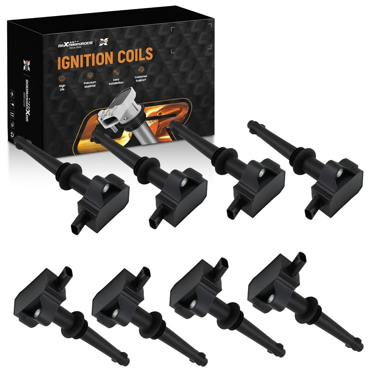 Set of 8 Ignition Coils for Land Rover LR4 Range Rover Sport (2010–2013)