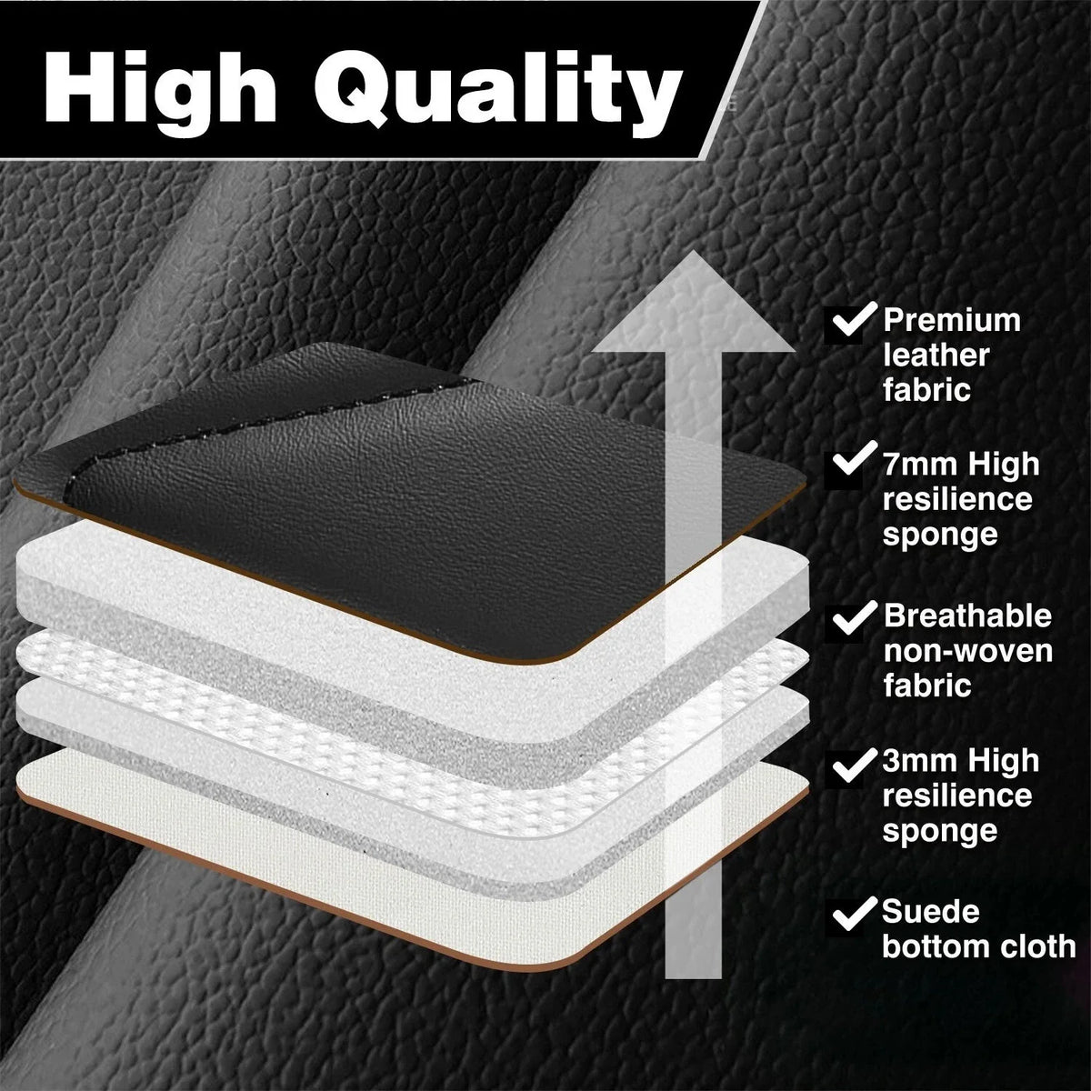 Leather Seat Covers in Luxury for Nissan 5-Seats