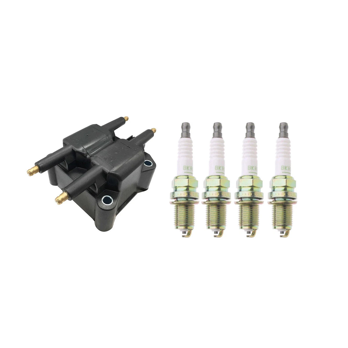Hitachi Ignition Coil & 4 NGK Spark Plugs for Dodge Neon Stratus (1995–2005)
