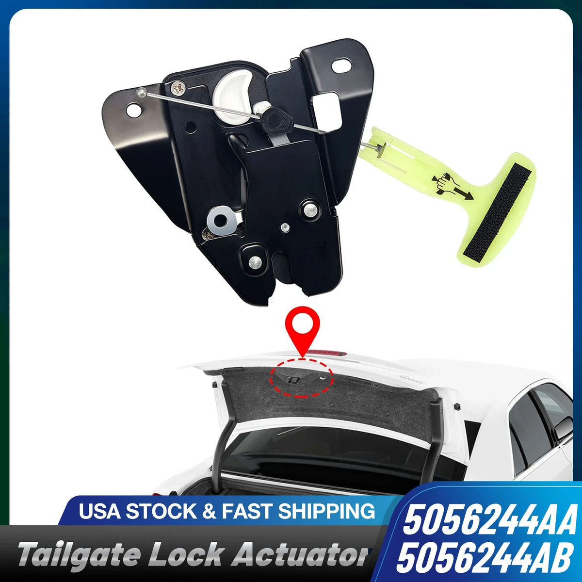Tailgate Lock Trunk Latch Actuator for Dodge Charger Chrysler 200 300