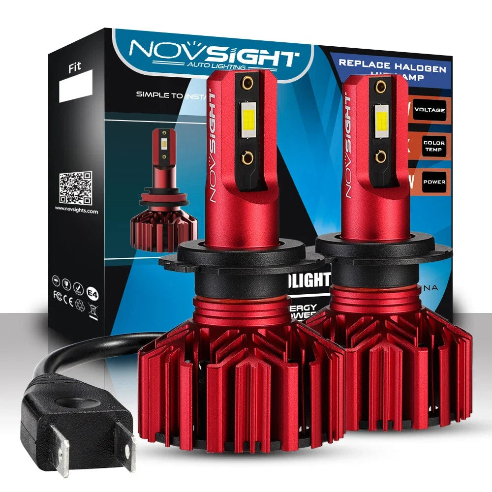 5000LM H7 LED Headlight Bulb Kit 6500K for NOVSIGHT