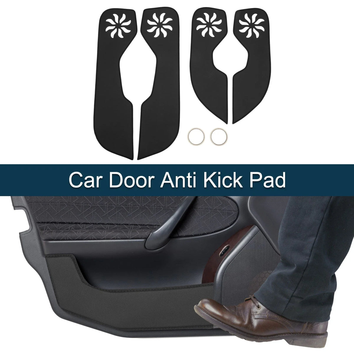 Set of 1 Car Door Anti Kick Pad Protector for Honda Civic (2022) Black