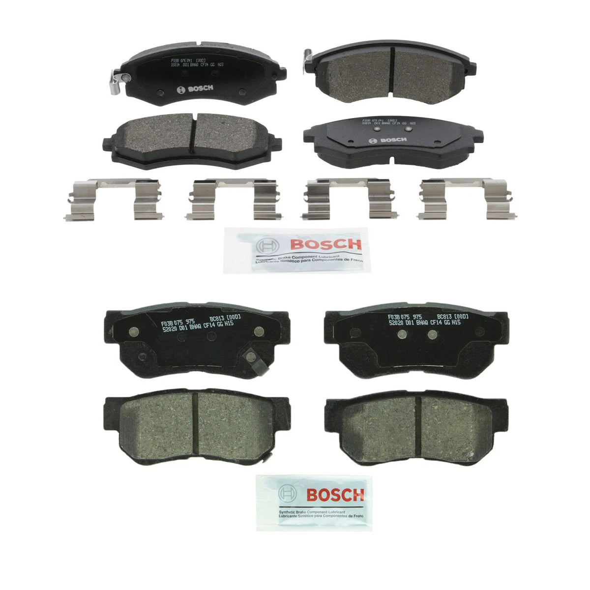 Brake Pad Kit for Kia Magentis, Optima, Sonata (2001–2010) - Bosch Quietcast