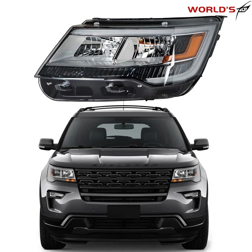 Chrome Headlights for Ford Explorer Limited/XLT/Platinum (2016–2018)