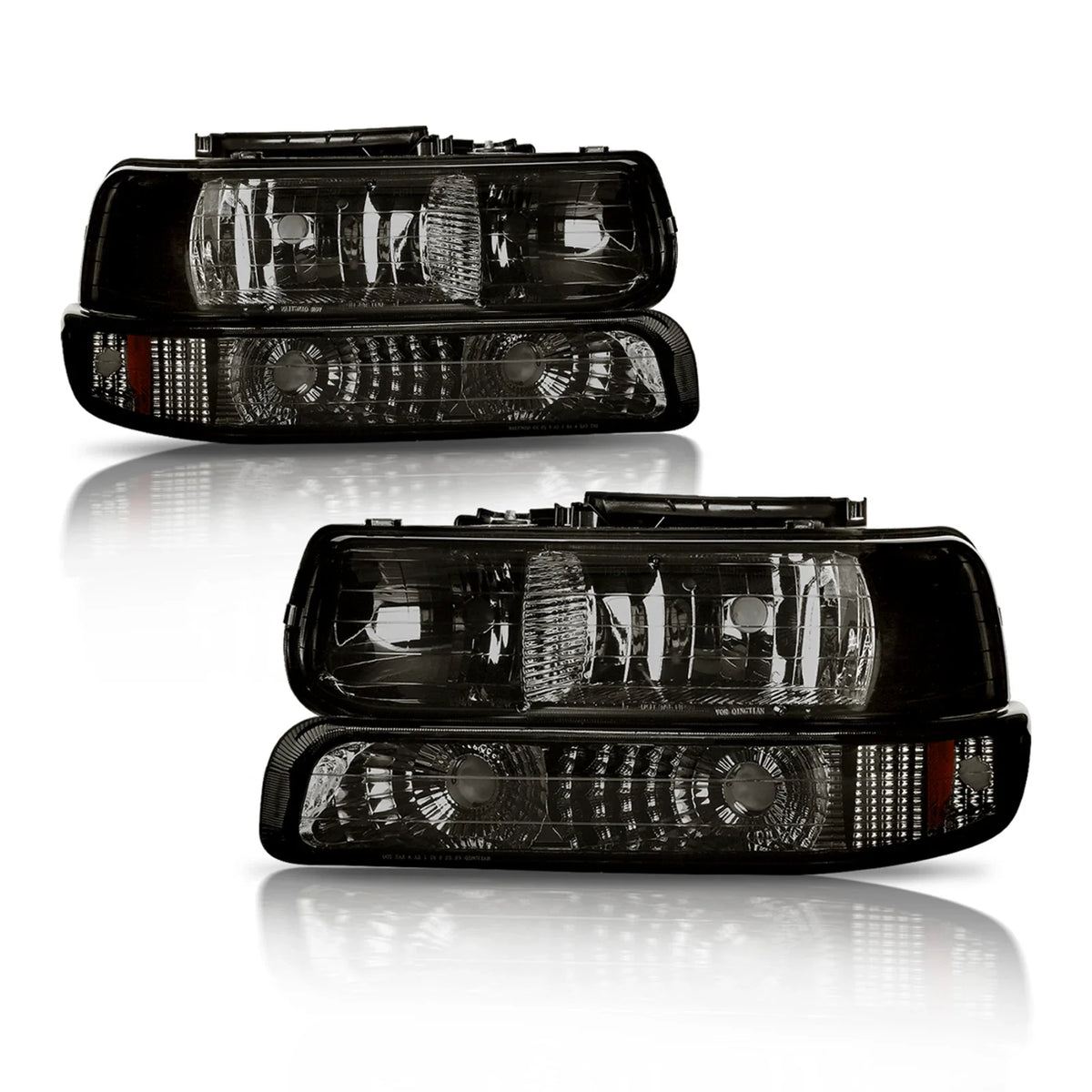 2000-2006 Chevy Tahoe/Suburban 2X Smoke/Amber Headlight Bumper Lamps