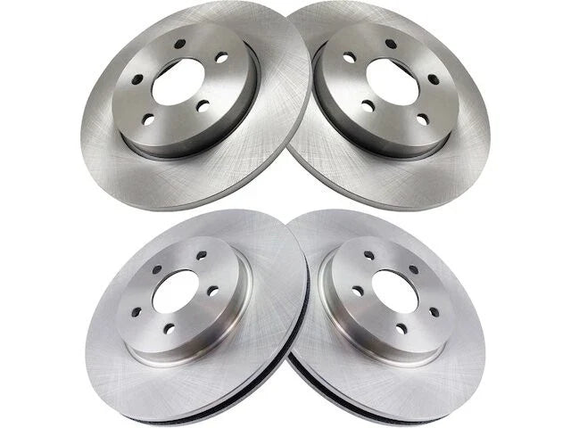 Set of 2 Front and Rear Brake Rotors for Jaguar X Type (2002–2008) GR359SC
