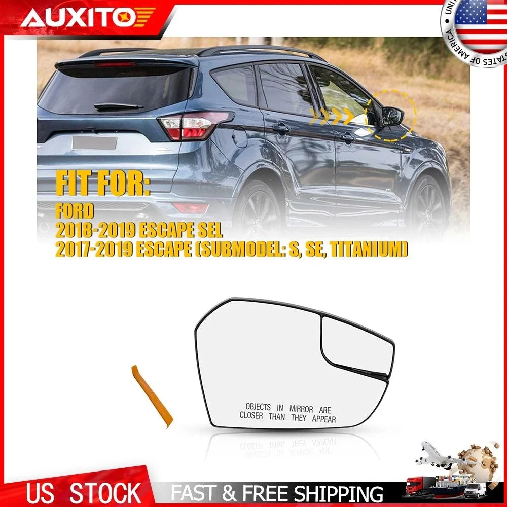 Mirror Glass Right Passenger Side for Ford Escape (2017–2019) GJ5Z17K707A