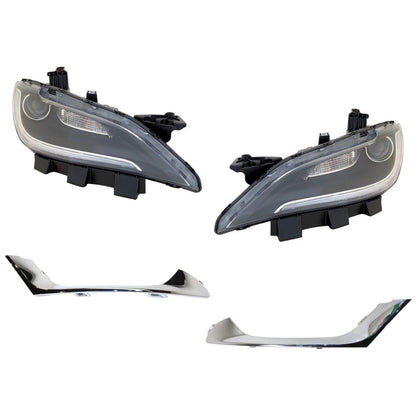 Headlight Kit for Chrysler 200 (2015) LH RH Halogen LED DRL Bumper Trim