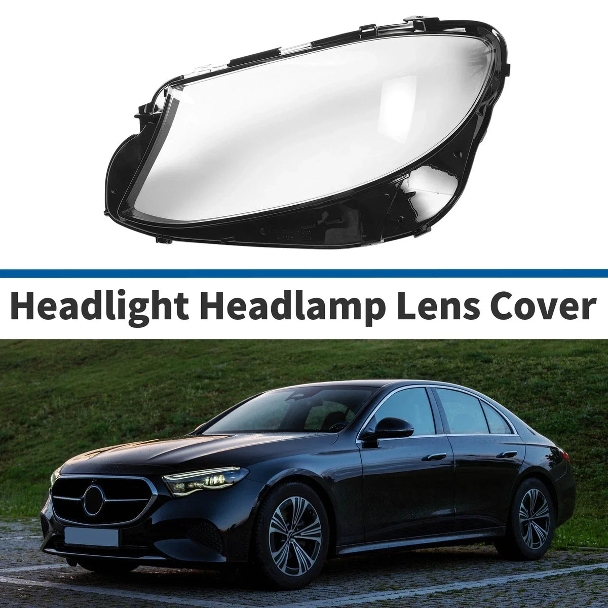 Front Left Headlight Lens Cover for 2016-2021 Mercedes-Benz E-Class