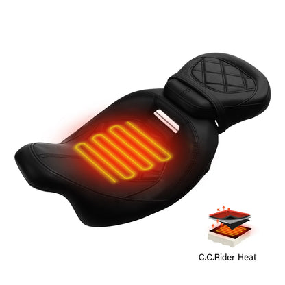 Rider & Passenger Heated Seat for Harley Touring Road Glide 2009-2023