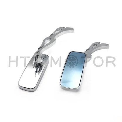 FlameStem Chrome Mirrors for Harley Iron Horse (Custom Application)