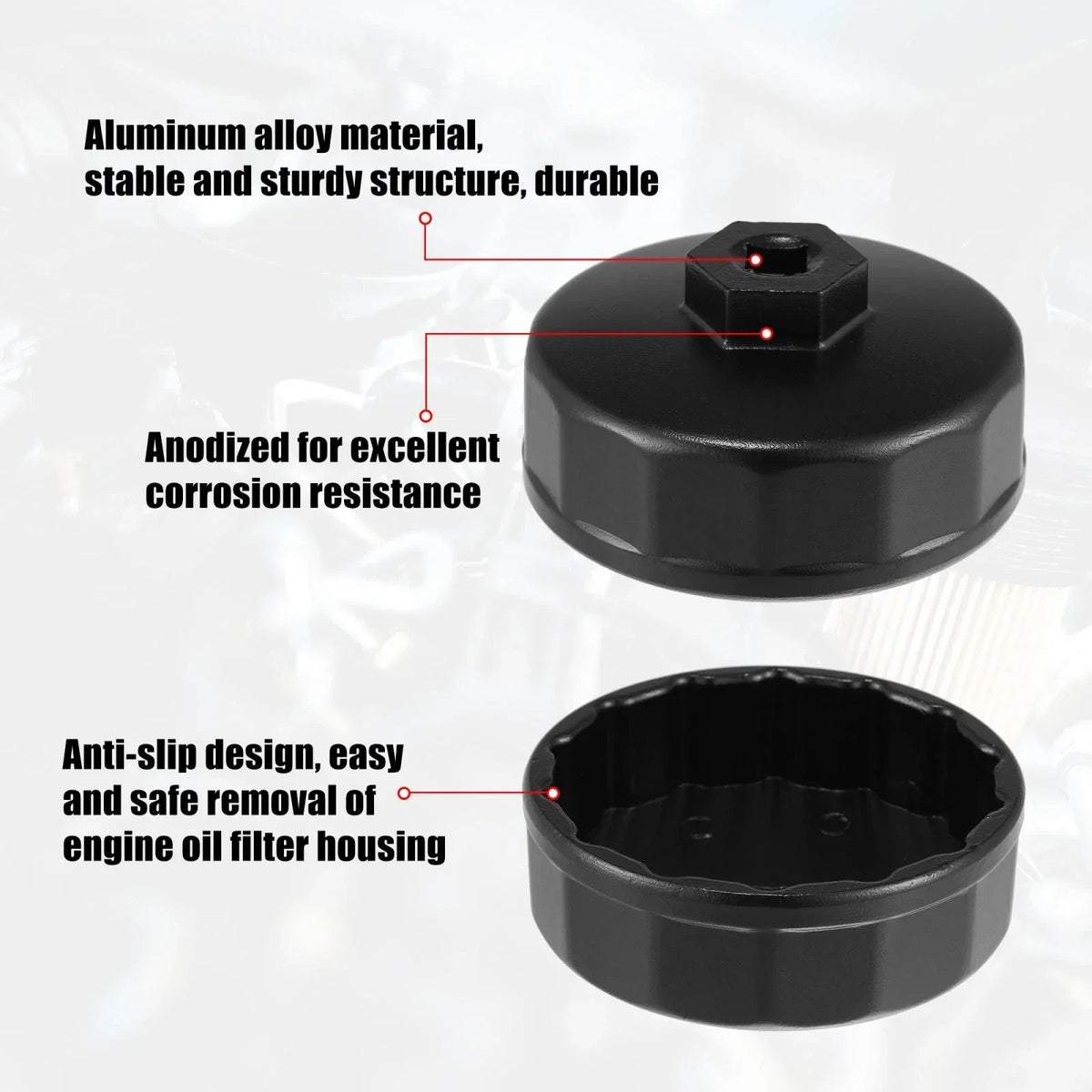 14 Flute Oil Filter Socket Wrench 74mm for Mercedes Benz