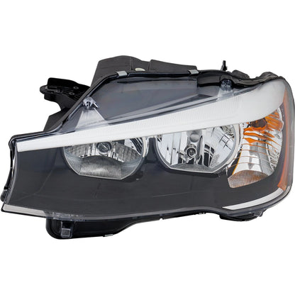 Driver Side Headlight for BMW X3 (2015–2017) Halogen with Bulb
