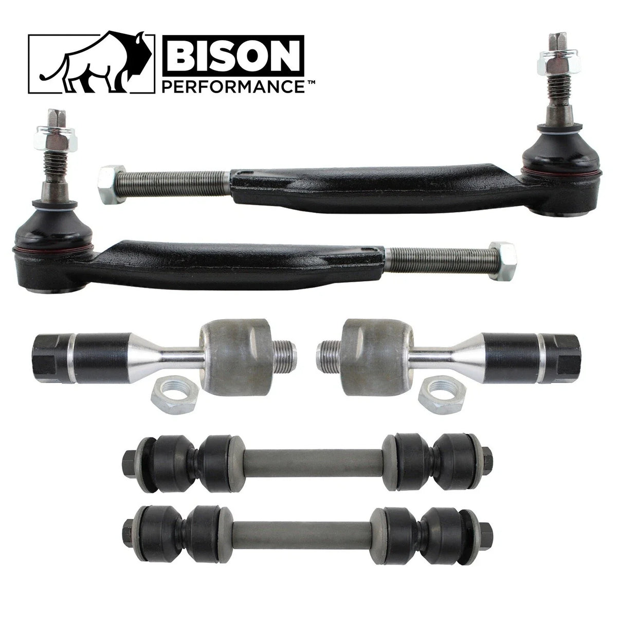 6pc Tie Rod End and Front Sway Bar Link Kit for Saab Chevrolet GMC