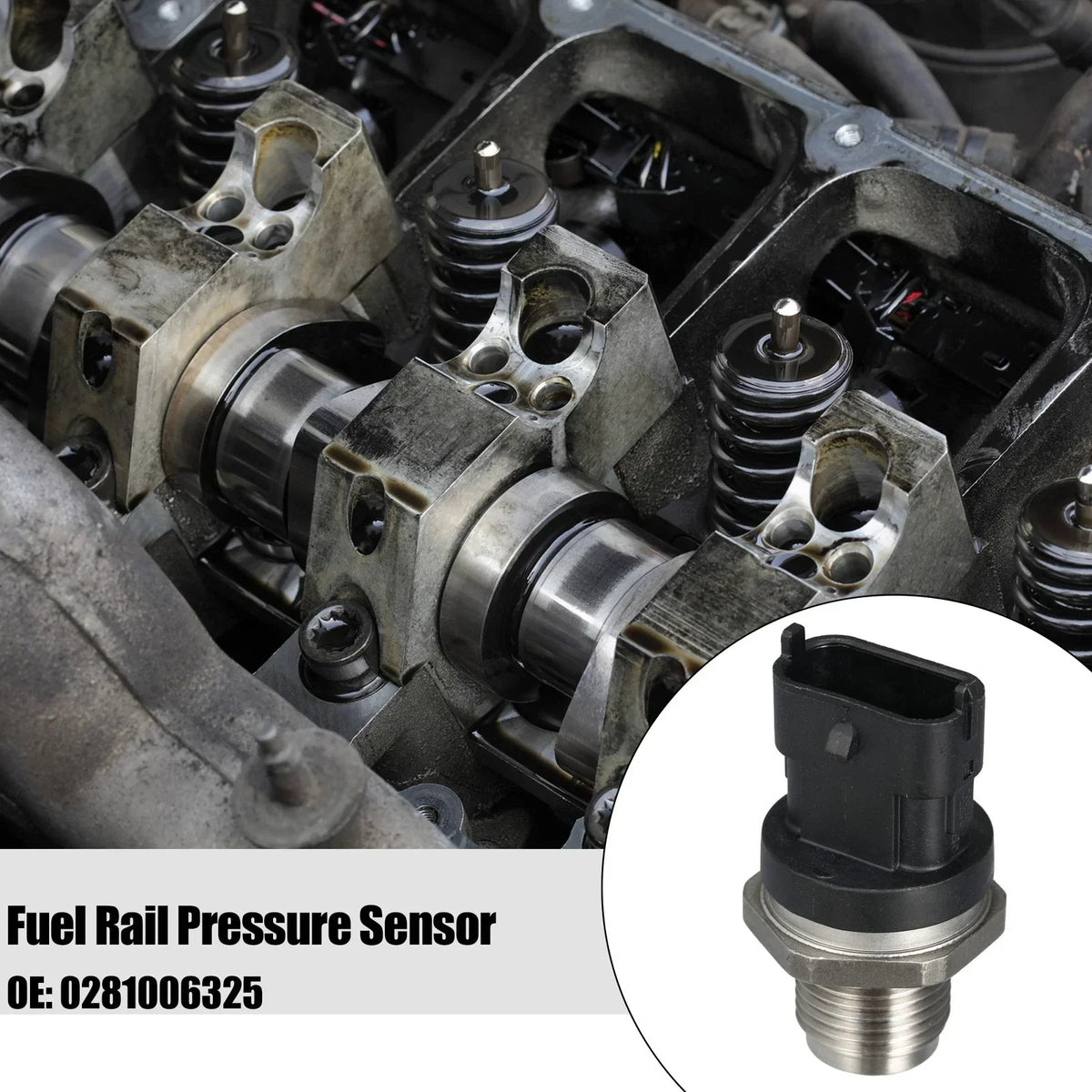 Fuel Rail Pressure Sensor - Dodge 2003-2008, Part No. 0281006325