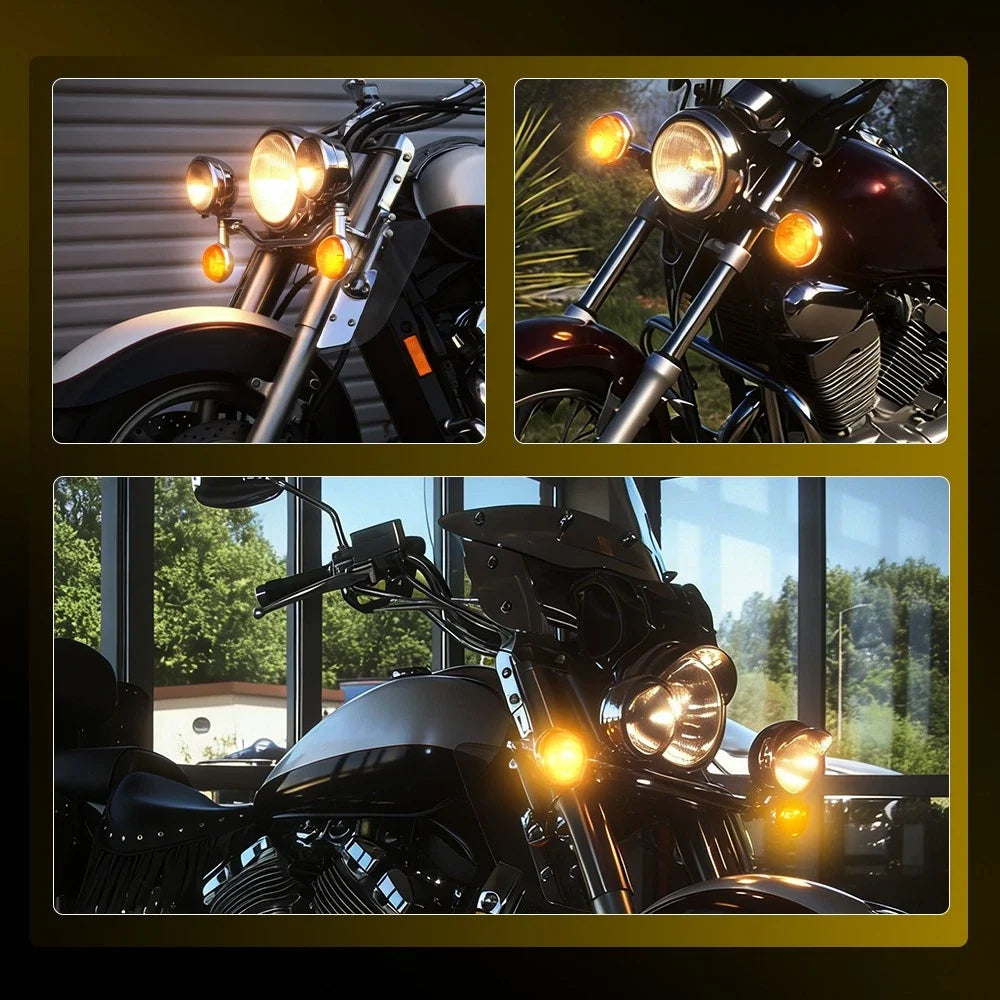 2X Turn Signal Indicator Lights for Yamaha Virago XV920 XV1000 XV535 (1981–1999)