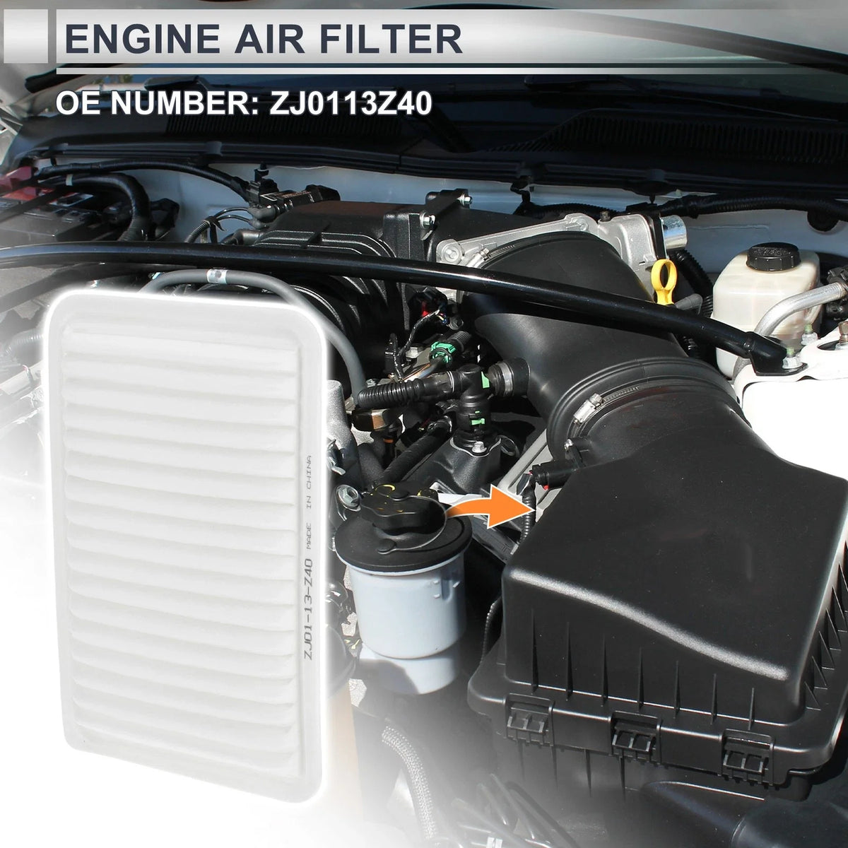 Engine Air Filter No.ZJ0113Z40 for Mazda 2 Sport (2003–2023)