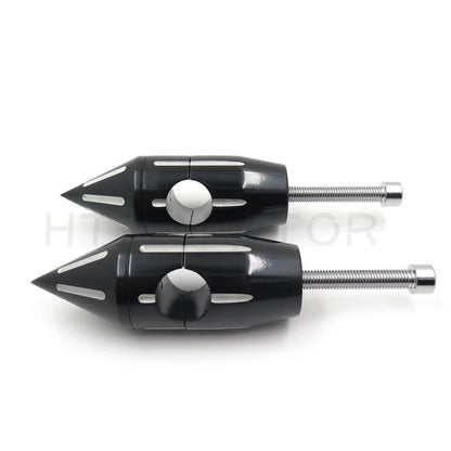 Handlebar Risers 2 1/4" Black Spike for Harley Sportster Dyna Softail
