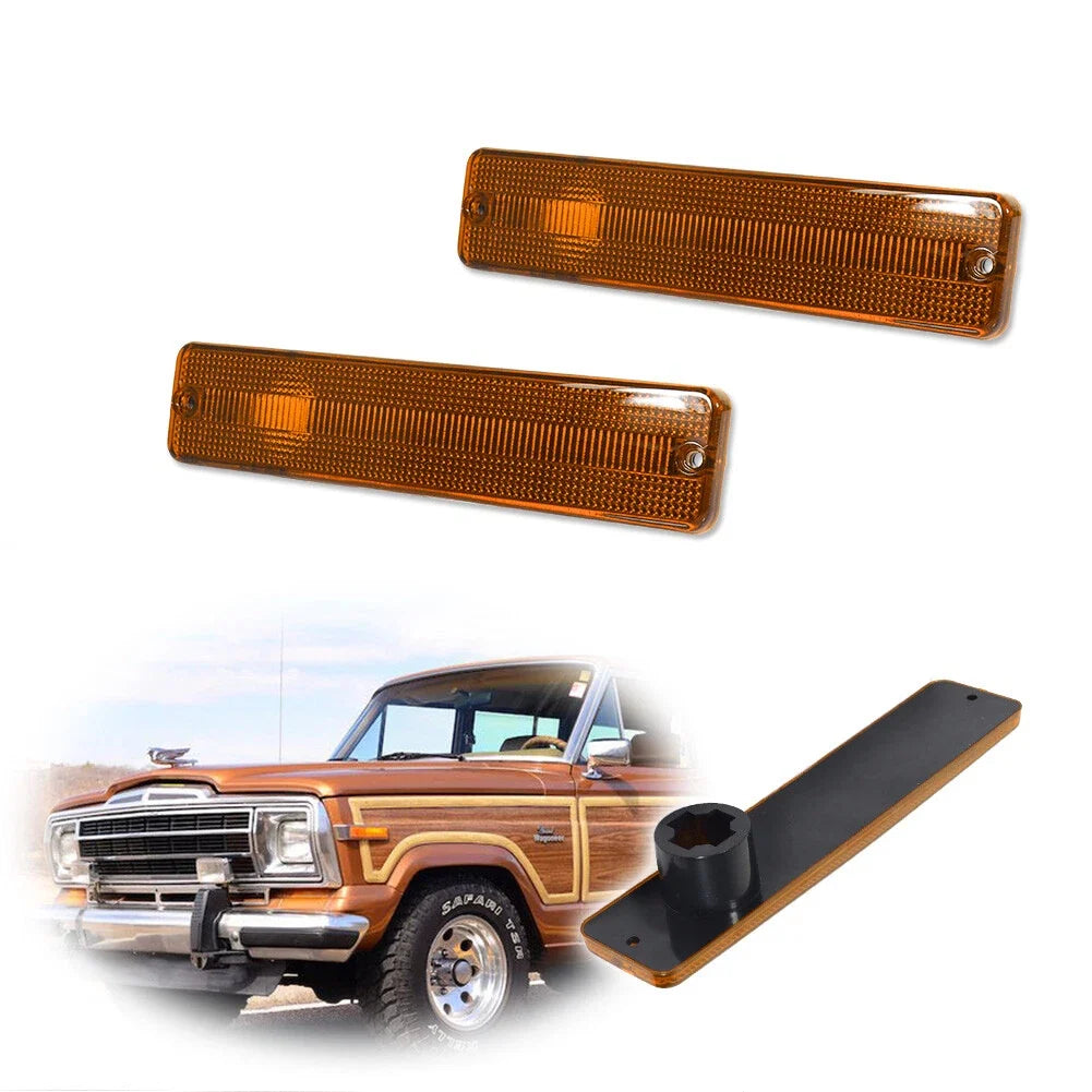 Set of 2 Amber Front Side Marker Lights for Jeep J-Series